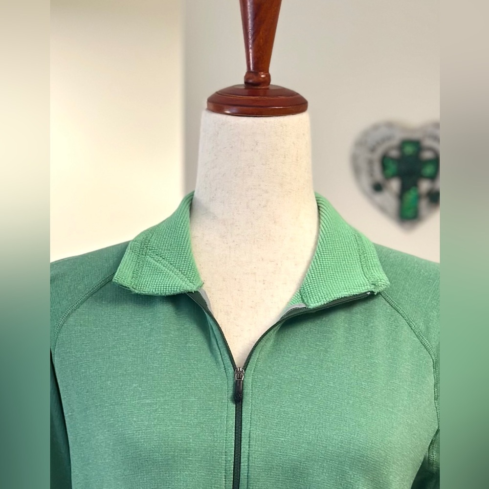 🌳Patagonia Regulator Polartec 1/4 Zip Pullover Top, Size L, Green - Picture 4 of 6